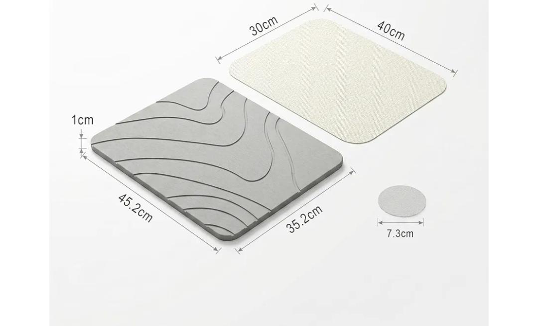Drying Stone Mat – Diatomite Bath Mat