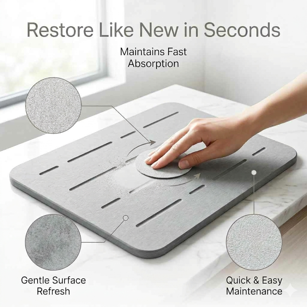 Drying Stone Mat – Diatomite Bath Mat