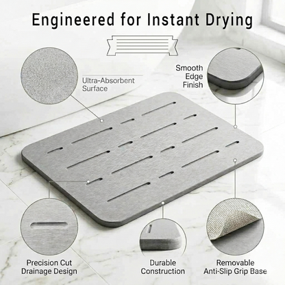 Drying Stone Mat – Diatomite Bath Mat