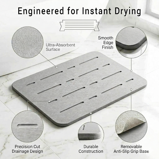 Drying Stone Mat – Diatomite Bath Mat