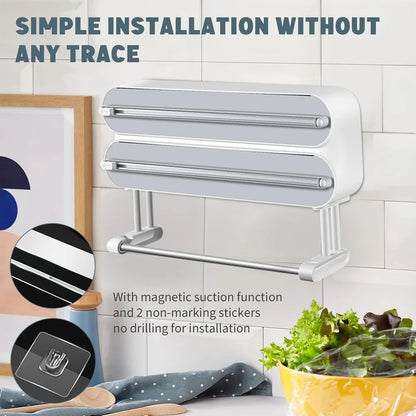 3 In 1 Wall Mounted Plastic Film Cutter